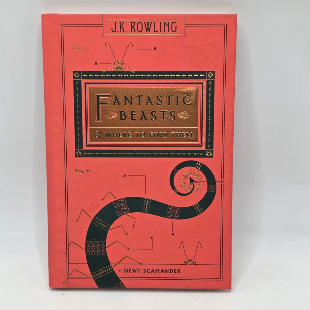 Scholastic Fantastic Beasts Where to Find Them Hardcover Gold Foil Scamander